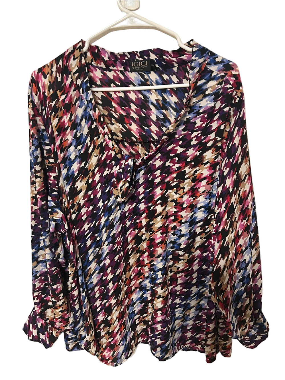 🎼IGIGI by Yuliya Raquel  Long-Sleeve Top in Multi-Color size 22/24 GUC